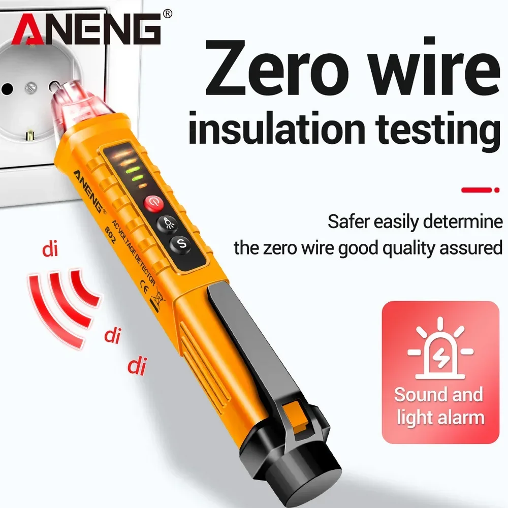 ANENG VD802 pluma probadora de voltaje medidor de voltaje CA 12-1000v pluma de sensibilidad sin contacto estilo NCV Detector de continuidad herramientas de prueba - imagen 2