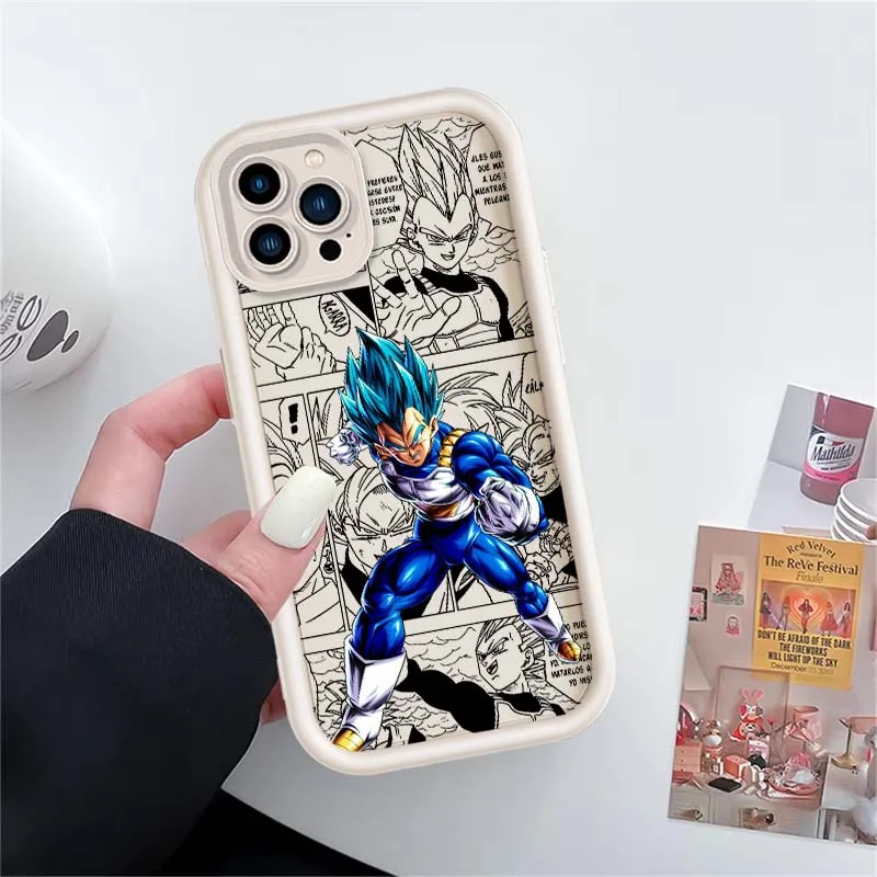 D-Dragon Ball Comic Vegeta para Apple iPhone 17 16 15 14 13 12 11 Plus Pro Max Eye Ladder funda de teléfono - imagen 4