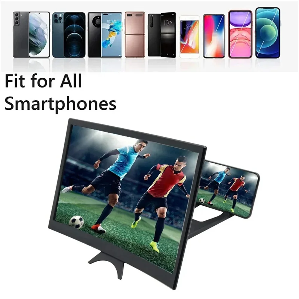 Lupa de pantalla de teléfono móvil, lupa 3D HD, amplificador de pantalla grande de 12 pulgadas, pantalla curva, soporte para amplificador de vídeo para teléfono inteligente - imagen 5