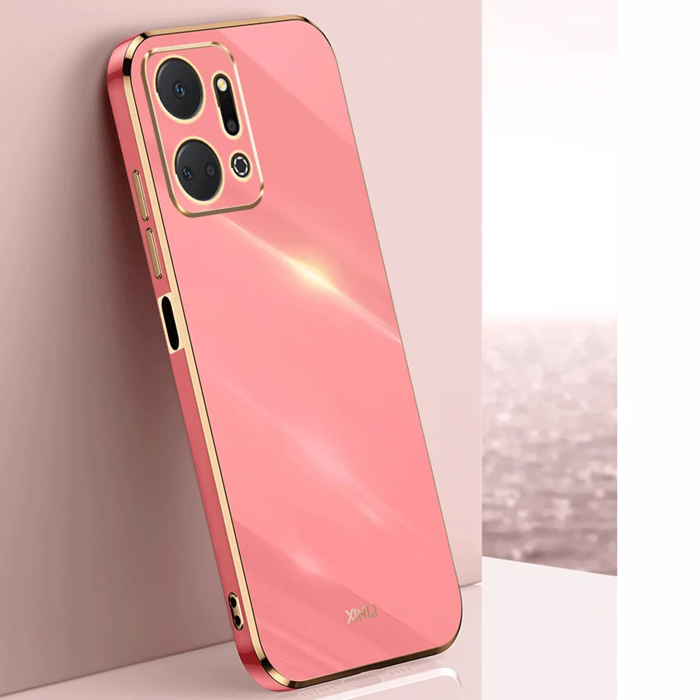 Para Honor X7A funda de lujo chapada cuadrada HONOR X7a funda de teléfono RKY-LX2 RKY-LX3 silicona suave a prueba de golpes x7a contraportada X7A Fundas - imagen 4