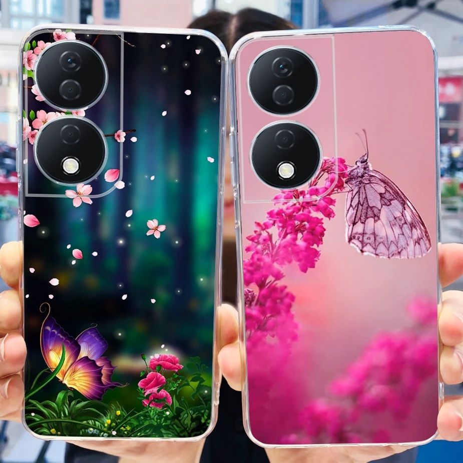 Funda de silicona transparente para Honor X7b, cubierta bonita pintada a la moda, para teléfono CLK-LX1, Fundas suaves para Honor X7b X 7b, Honor X7b - imagen 2