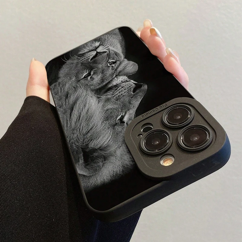 Funda de teléfono de silicona suave con estampado de León colorido detallada y perforada para Xiaomi Mi 11 Lite 12T 13T 14T Pro 5G 15 14 13 12 - imagen 5