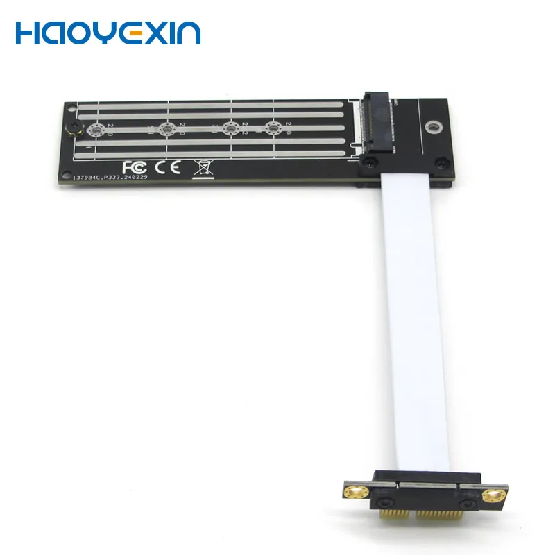 M2 a PCIE Riser PCIe x1 PCI-E3.0 1x a M.2 NVMe M Key 2280 tarjeta elevadora Gen3.0 Cable M2 Key-M cable de extensión pci-express - imagen 5