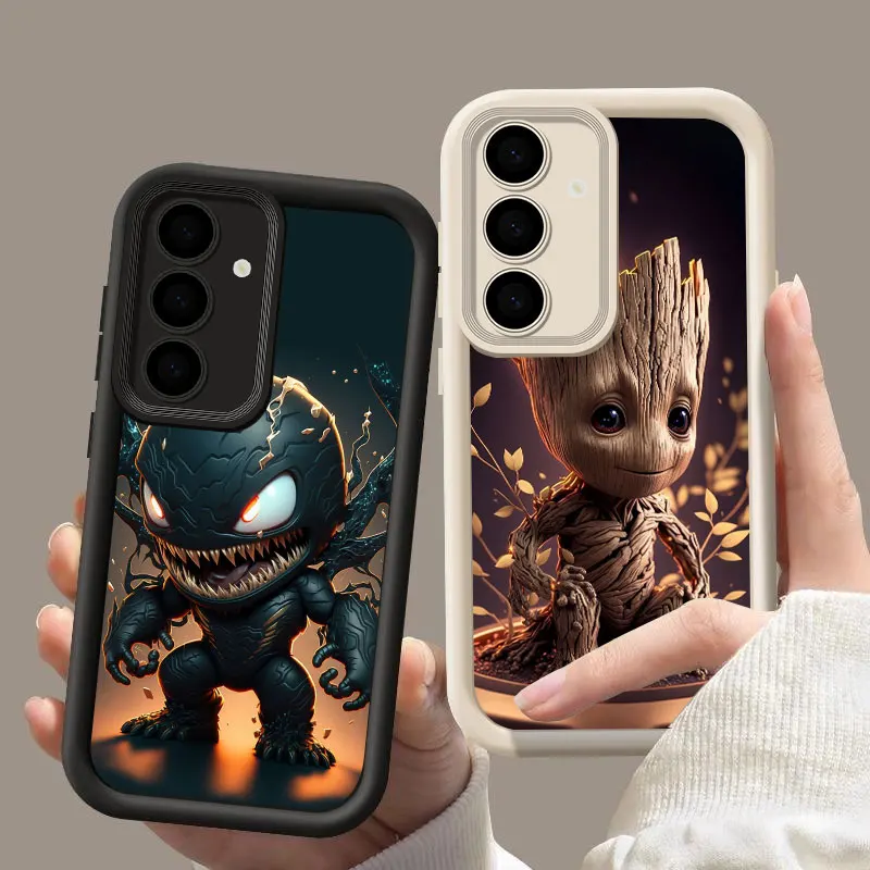 Funda de teléfono Baby Cute Marvel Venom Groot para Samsung S25 S24 S23 Ultra S22 S20 Plus S21 FE Funda Galaxy S25Ultra S24FE Funda - imagen 2