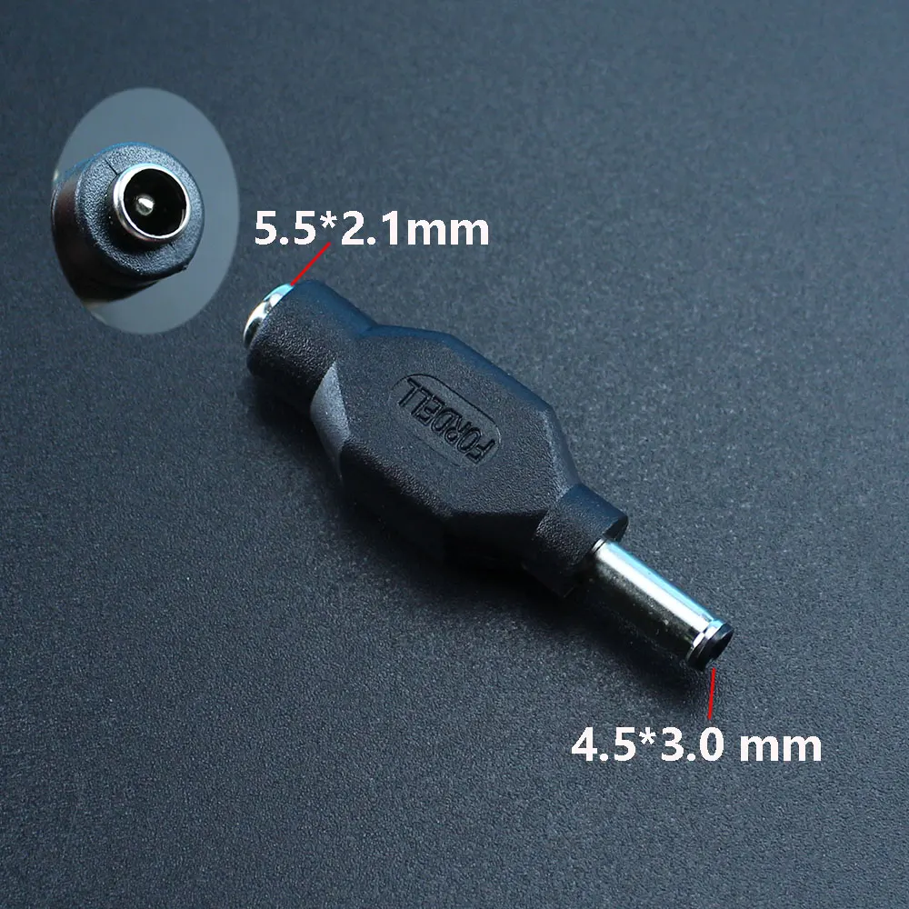 1 Uds adaptador de corriente CC 7,4x5,0/4,5x3,0 enchufe macho a conector hembra de 5,5x2,1mm enchufe de cargador de energía CC para HP DELL Notebook Pc 5,5*2,1 - imagen 4