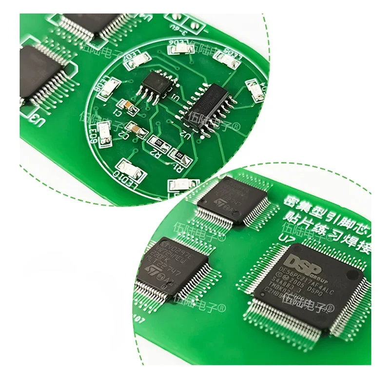 Pin intensivo, parche completo, práctica de soldadura, Kit DIY, luz de flujo, piezas de circuito de entrenamiento de habilidades electrónicas SMT - imagen 4