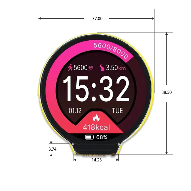 Pantalla inteligente IPS ESP32 de 1,28 pulgadas para Arduino LVGL, placa de desarrollo con WIFI y Bluetooth, módulo TFT LCD de 240x240 con Touch WROOM - imagen 5
