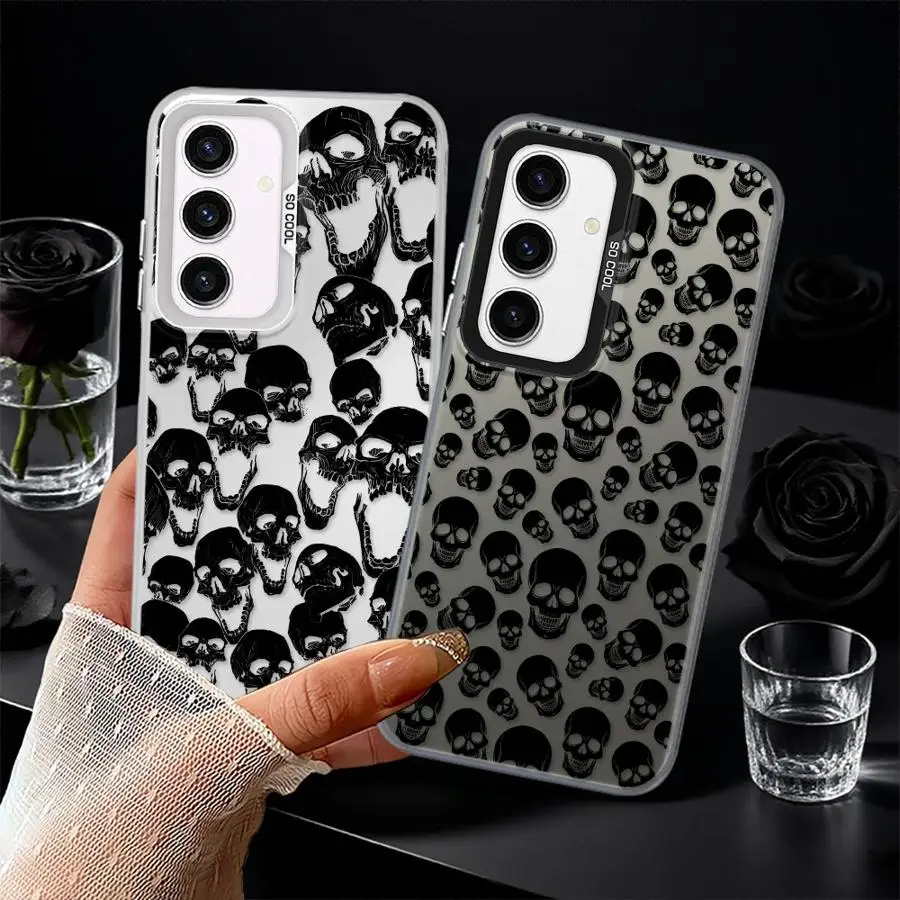 Funda trasera de teléfono para Xiaomi Poco F3 GT C50 F4 X5 X3 NFC X3 Pro C51 esqueleto cráneo - imagen 3