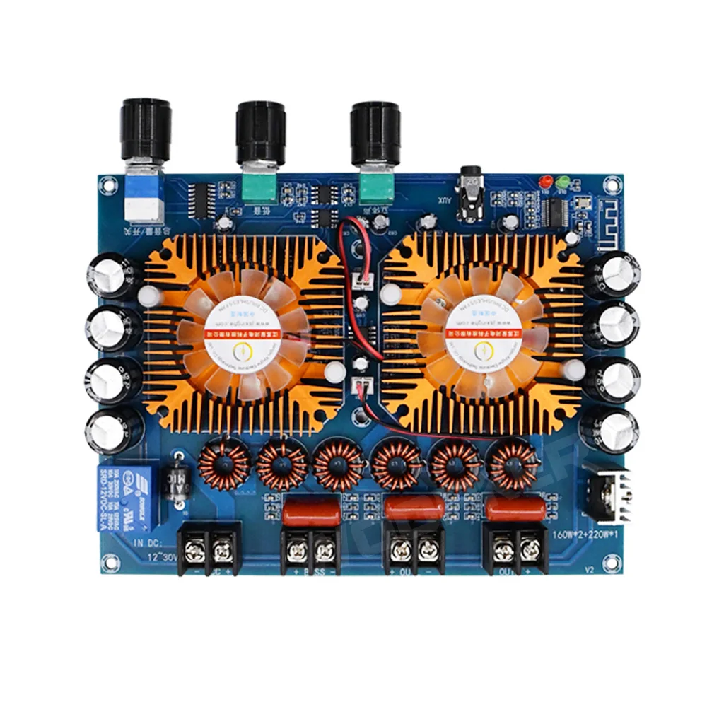 Woopker-placa amplificadora de potencia de Audio con Bluetooth 5,0, amplificador estéreo de Subwoofer de 160 canales, TDA7498E, 220W * 2 + 2,1 W, 12 ~ 32V - imagen 3