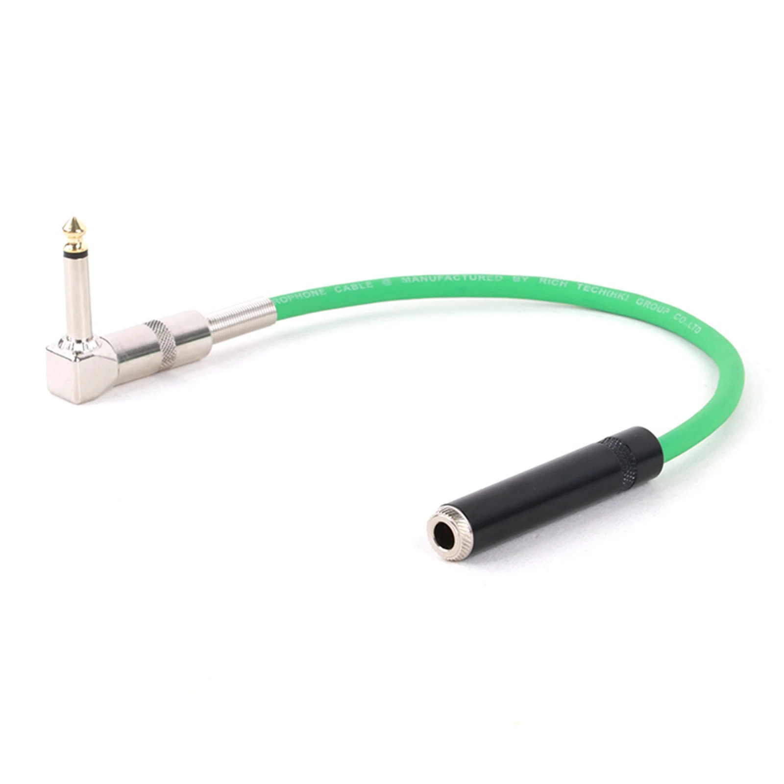 Cable de Audio estéreo hembra de ángulo recto, 1/4 pulgadas TS Mono macho a recto 6,5, curva de 90 grados, Cable de extensión de Audio 6,35 M-15M, 1 unidad - imagen 3