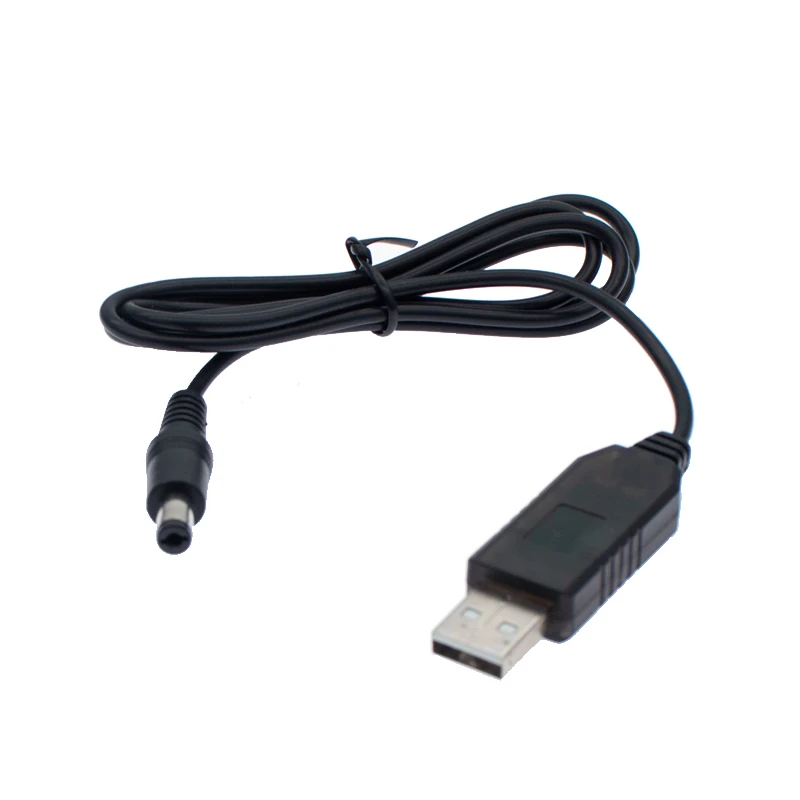 Línea de refuerzo de energía Usb con luz indicadora, módulo de aumento de CC de 5V a CC de 9V/12V, Cable adaptador convertidor Usb de 1M, enchufe de 2,1x5,5mm - imagen 2