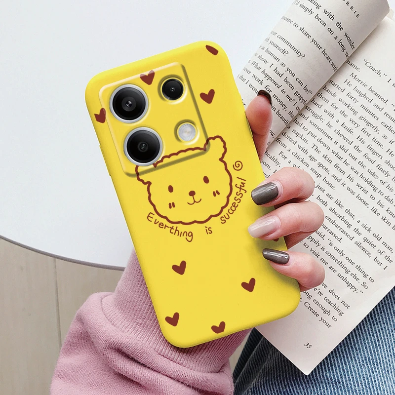 Funda para Redmi Note 13 Pro 4G 5G, funda trasera con bonito corazón y flor, Fundas protectoras mate de silicona suave para parachoques Redmi Note13 Pro - imagen 5