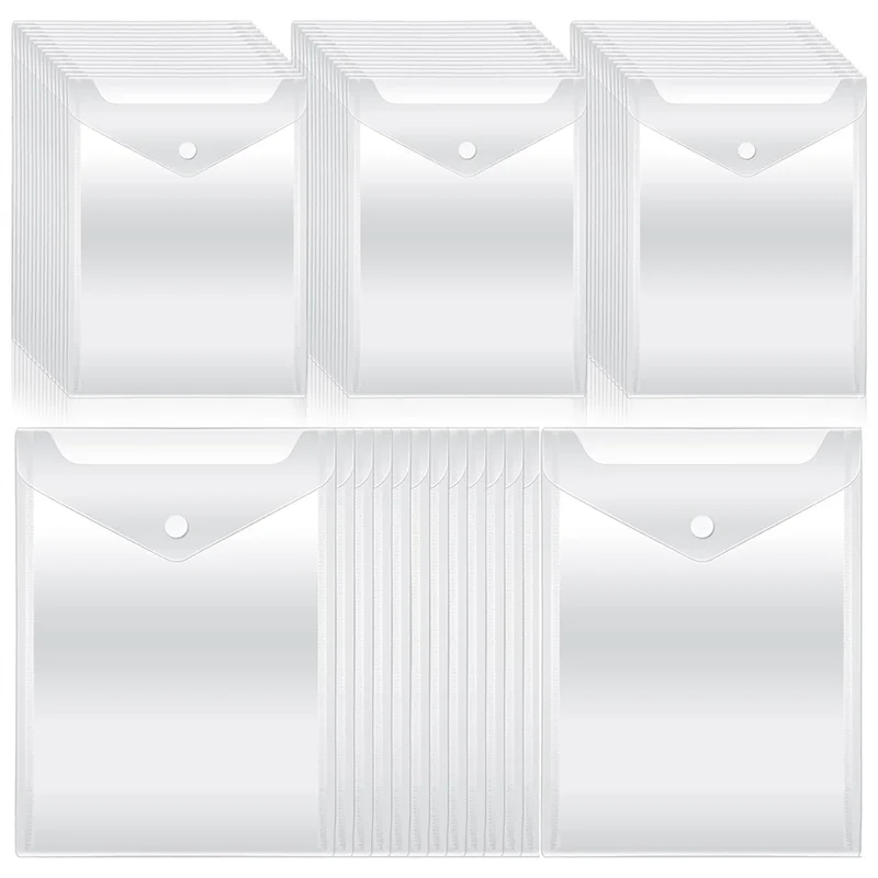 Superior 50 Uds pegatina carpeta de almacenamiento de fotos bolsa de sobre transparente para la escuela hogar Oficina 7,08X9,44 pulgadas - imagen 4