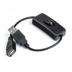 Cable USB de 28cm con interruptor de encendido/apagado, palanca de extensión para lámpara USB, línea de alimentación de ventilador USB, adaptador duradero de gran oferta