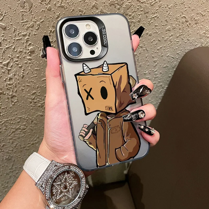 Cool Boys Head funda mate de lujo para iPhone 12 13 11 14 15 Pro Max 11 12 13 Mini 8 7 14 Plus SE XS Max XR X funda de teléfono para PC - imagen 2