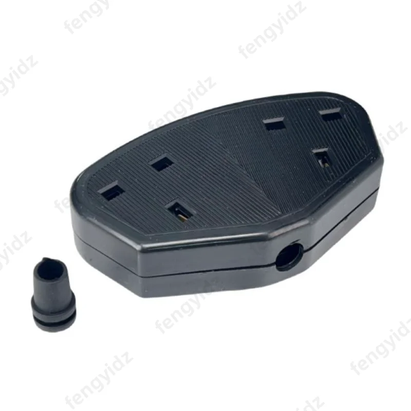 Fengyidz, enchufe hembra desmontable estándar del Reino Unido de 2 bandas, cable de alimentación británico de 13A, conector recargable, 2 tomas de salida - imagen 3