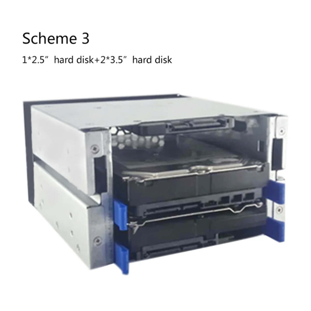 Jaulas para discos duros de tres discos de 3,5 a 5,25, 2 unidades de chasis en el chasis, caja de disco duro, expansión de almacenamiento de computadora - imagen 5