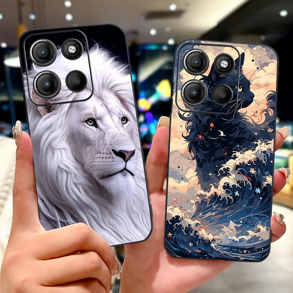 Para Motorola Moto G75 funda XT2437-2 funda pintada con flores coloridas funda de silicona suave para Motorola G15 G 75 MotoG15 MotoG75 Shell - imagen 2