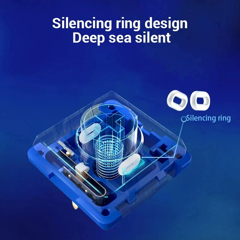 Kailh Deep Sea-interruptor de teclado silencioso de perfil bajo, interruptor de teclado mecánico para aterrizaje de ballena de isla de aguas profundas, MINI 1353Hitbox - imagen 3