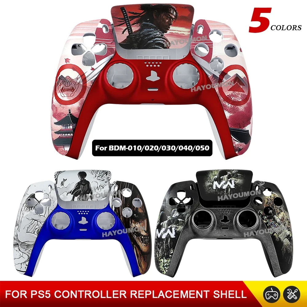 Nueva carcasa de repuesto para panel táctil para controlador PS5, carcasa BDM-010/020/030/040/050, cubierta trasera frontal para mando de Ps5 Faceplat