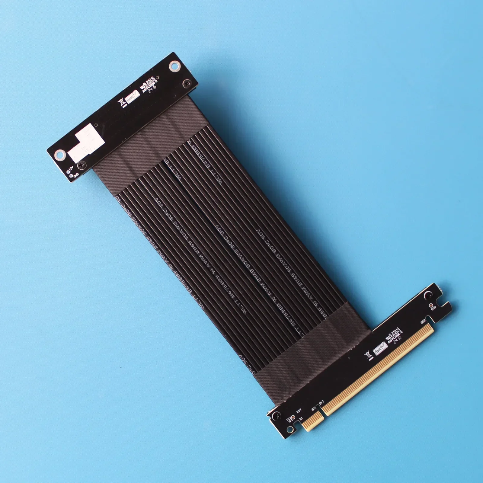 ADT-Link PCIE 4,0x16 ax8 Cable elevador adaptador macho a hembra compatible con tarjeta gráfica 1U extensión de ranura x16 Cable de velocidad completa Gen4 - imagen 3