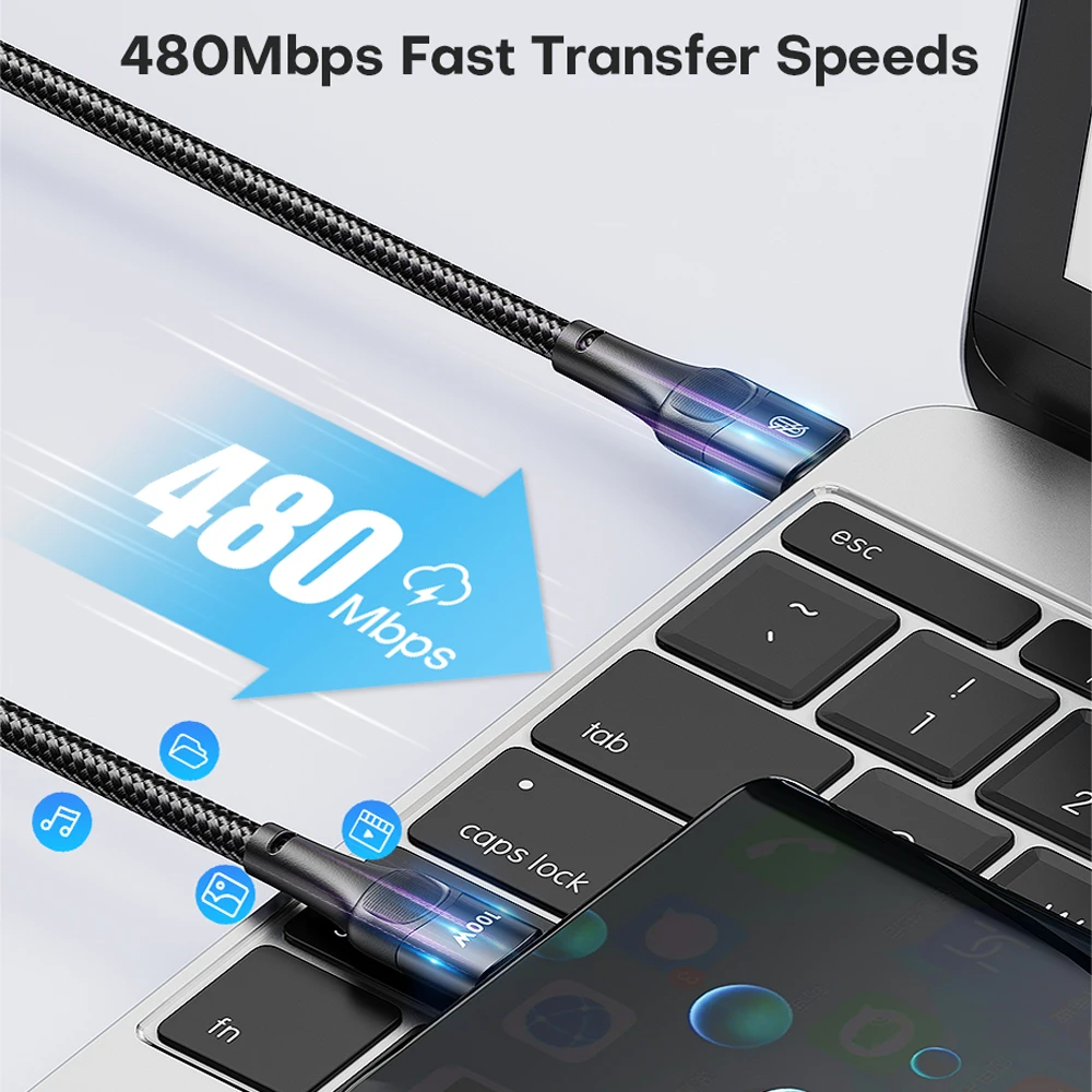Cable USB-C 100W Carga Rápida PD 3 Metros - imagen 4