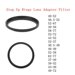 Anillos reductores metálicos 37-77mm para filtros de lente Kit