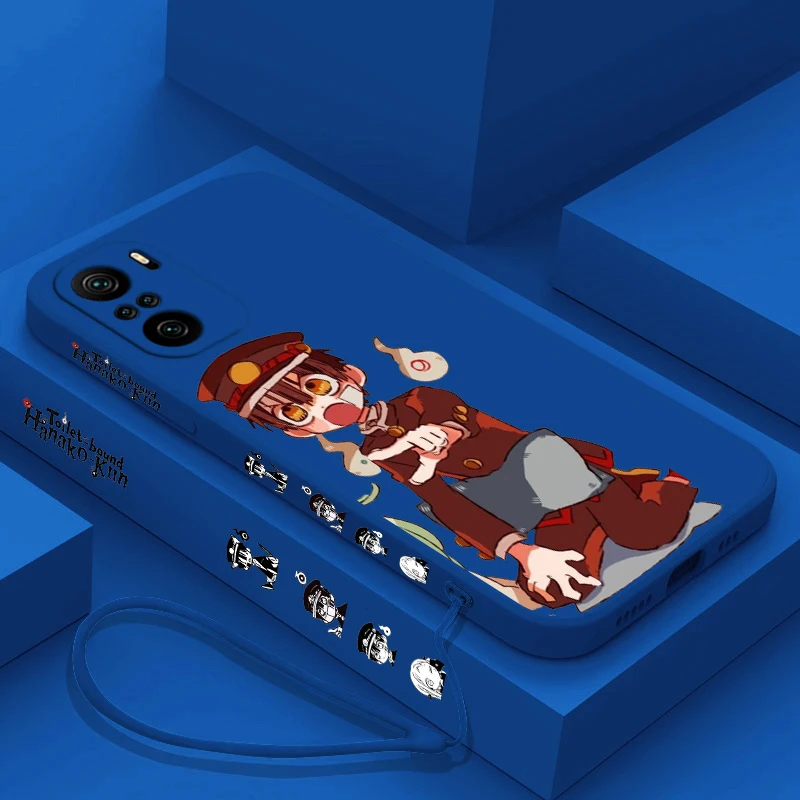 Hanako Kun-funda de teléfono con cuerda izquierda líquida para Xiaomi Redmi Note 13, 12, 12Pro, 11S, 11T, 10S, 10 Pro Plus, 5G - imagen 4
