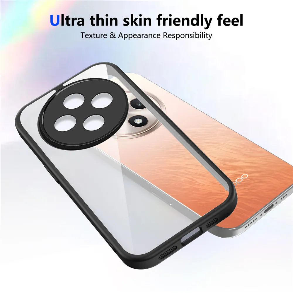 Reno 14F armadura a prueba de golpes funda de teléfono para Oppo Reno 14 Pro 5G 13F 12F 11F 13 12 11 Pro A91 cubierta dura transparente acrílica mate de lujo - imagen 3