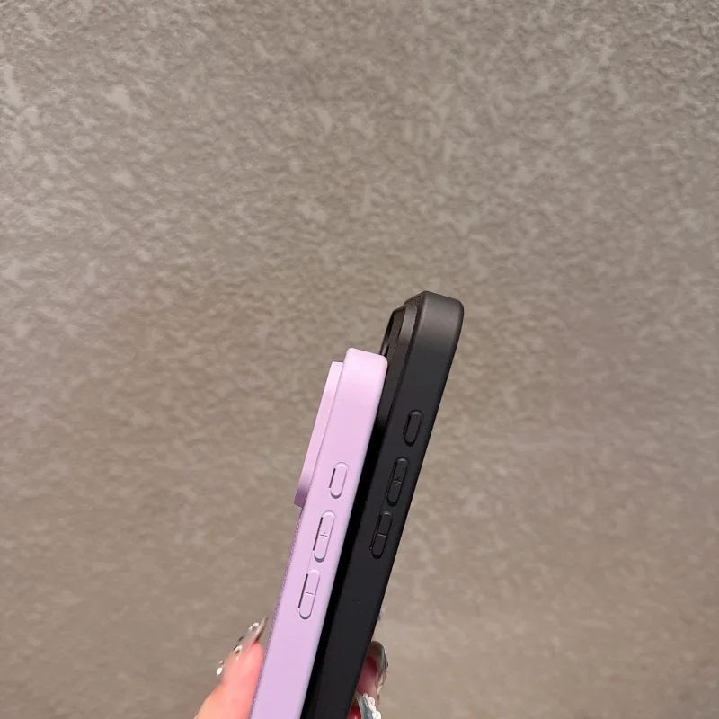 Lichee PU Funda de cuero mate IPhone 17 Pro Max 16E 15 14 13 Promax Color sólido a prueba de golpes cubierta suave para Iphone Air - imagen 5