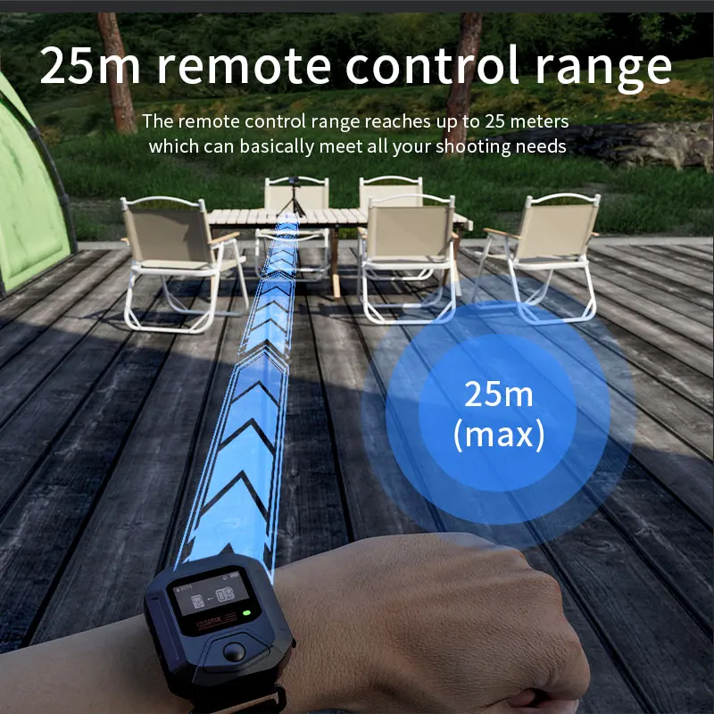 Control remoto GPS para DJI Osmo Action 6 5 Pro/Action 4 Control remoto inalámbrico GPS con correa para la muñeca Accesorios de acción - imagen 4