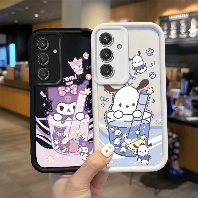 Sanrio Hello Kitty Kuromi funda de teléfono de dibujos animados para Samsung Galaxy S24 S23 S22 S21 Ultra Plus S23 S21 S20 TPU cubierta trasera a prueba de golpes - imagen 2