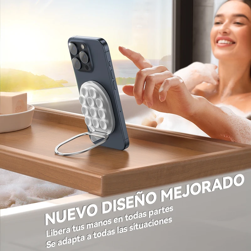 Soporte para teléfono con ventosa JOYROOM, soporte magnético fuerte para teléfono con anillo de tracción, agarre para teléfono para iPhone/Samsung/Android - imagen 3