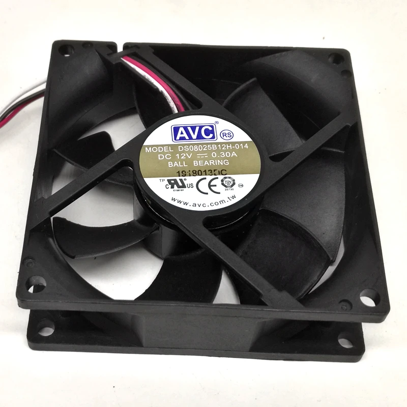 Ventilador de refrigeración silencioso para ordenador, accesorio para AVC DS08025B12H ds08025b12h-014 8cm 8025 12V 0.30A, chasis de CPU, 80mm, nuevo - imagen 5