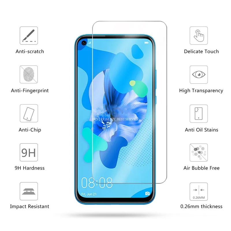 Vidrio templado para Huawei, Protector de pantalla para Y6S, Y6P, Y7P Pro Prime 2019, 3 unidades - imagen 4