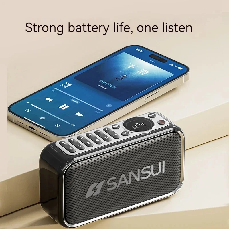 SANSUI F35 Altavoz Bluetooth portátil estéreo bajo Vintage Bluetooth altavoz Mini enchufe Walkman reproductor de música compatible con TWS/AUX - imagen 2