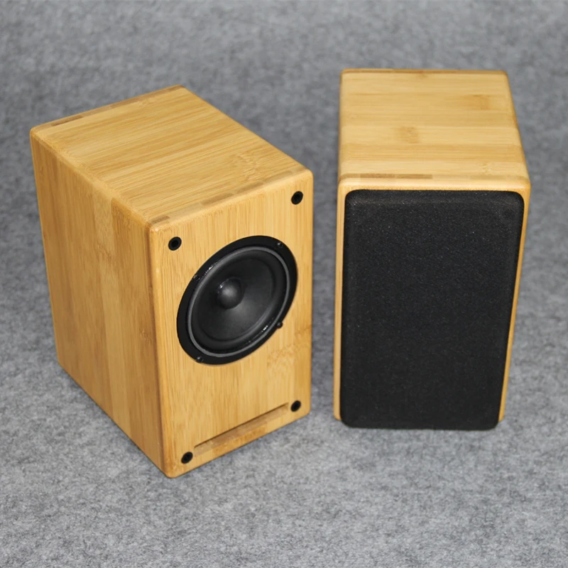Carcasa de altavoz de 3 pulgadas, Audio doméstico de bambú de pino, altavoz de rango completo, caja vacía, carcasa de altavoz de madera maciza pasiva para casa, madera maciza, 1 Uds.