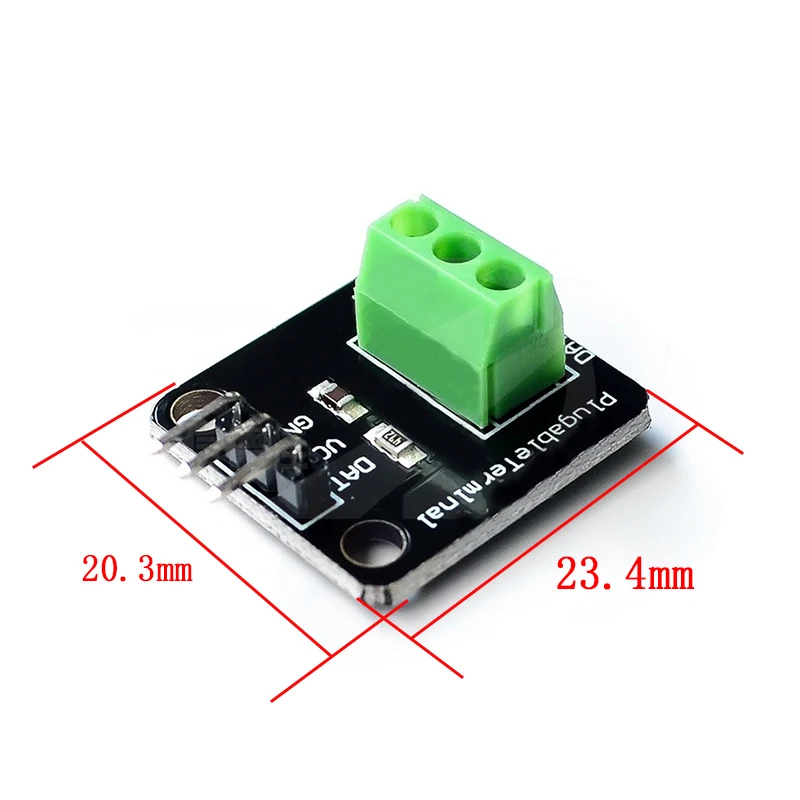 Kit de módulo de Sensor de temperatura DS18B20, Cable de Sensor Digital resistente al agua de 100CM, adaptador de Terminal de sonda de acero inoxidable para Arduino - imagen 2