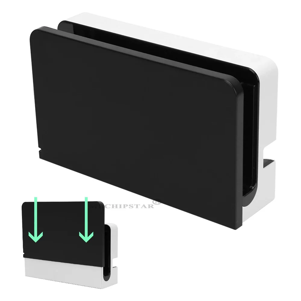 Cubierta protectora de placa frontal para Nintendo Switch Oled, estación de carga, Color de moda, funda de placa frontal de repuesto decorativa - imagen 3