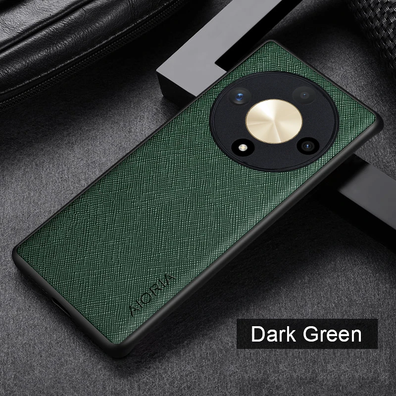 Funda para Honor Magic 6 pro lite, Funda de cuero con patrón cruzado, funda de lujo para honor x9b - imagen 5