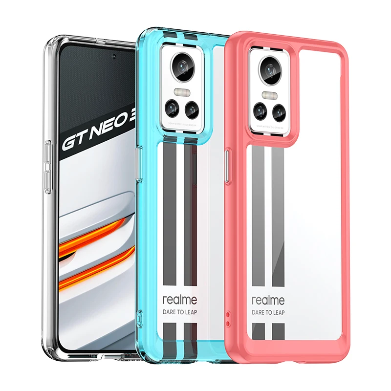 Para Realme GT Neo 3 funda de silicona transparente parachoques TPU carcasa a prueba de golpes para Realme GT Neo 3 2T funda para Realme GT Neo3 - imagen 3