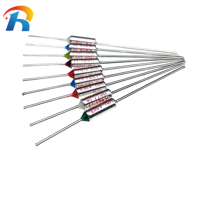 Envío Gratis 100 Uds TF fusible térmico RY 10A 15A 250V Control de temperatura interruptor del termostato 73C 142C 172C 192C 216C 240C grados - imagen 2