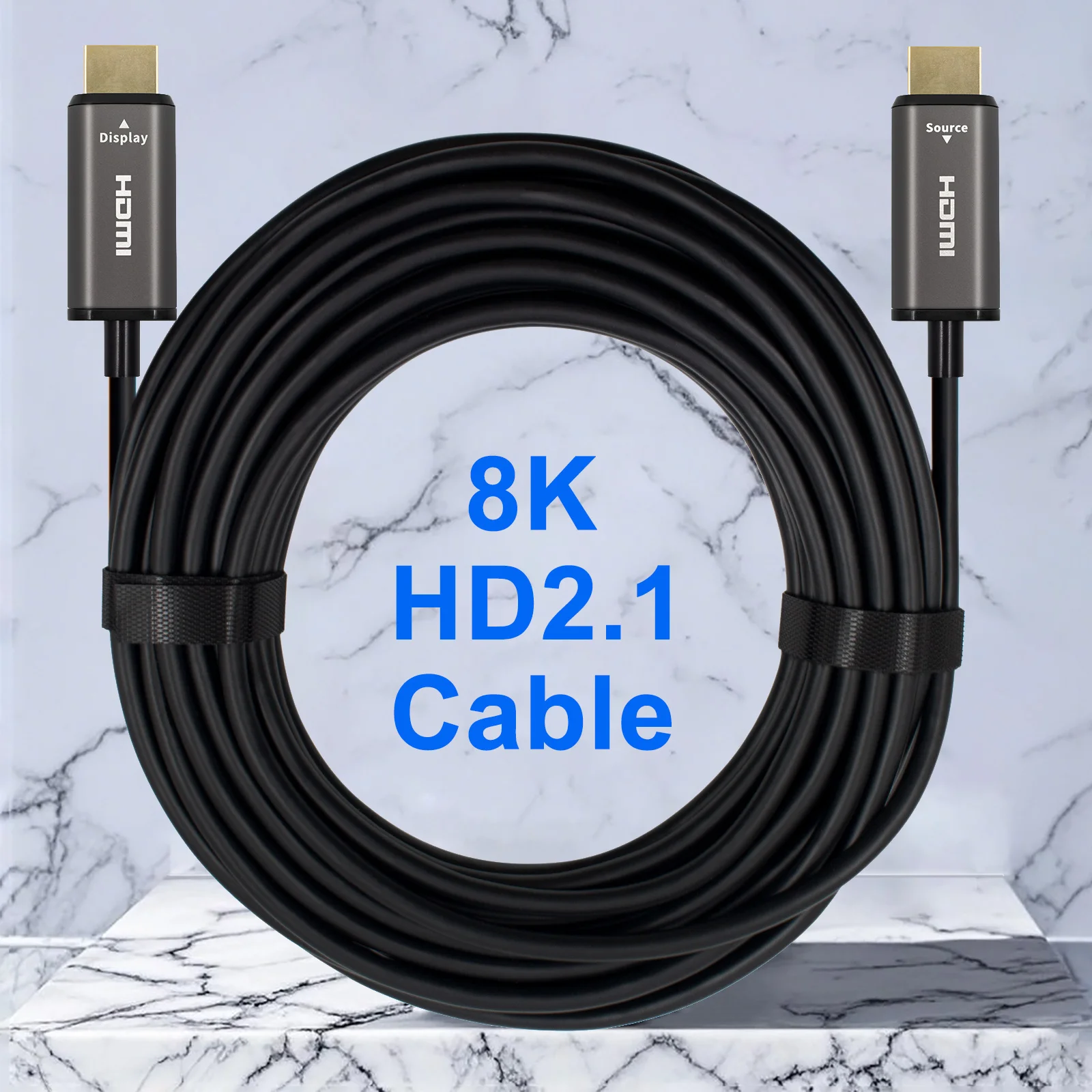 Cable HD de 8K Compatible con HDMI, fibra óptica HD 2,1, hasta 8K60Hz, Cable de vídeo de alta velocidad de 10m para HDTV, portátil, proyector, PS5 - imagen 4