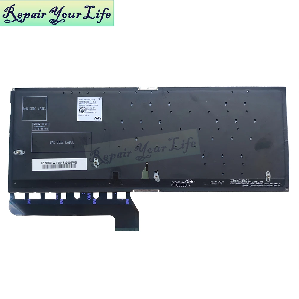 Teclado retroiluminado para ordenador portátil ASUS, accesorio para computador ZenBook UX430, UX430U, UX430UA, UX430UQ, UX430UN, 2627LA00 - imagen 5