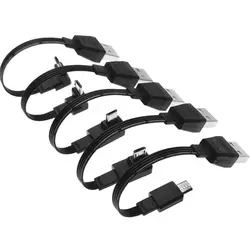 Cable Micro USB Doble Macho Acodado 90°