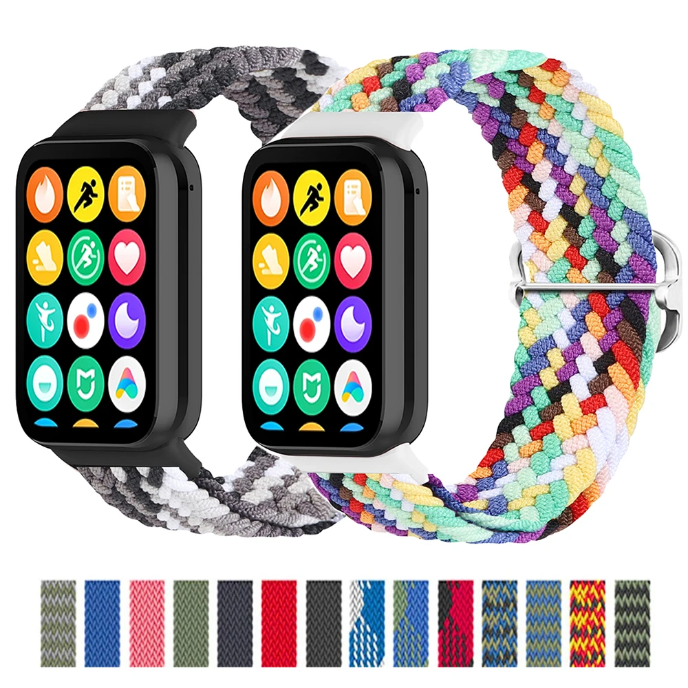 Correa de nailon trenzado para Xiaomi Mi Band 9 Pro/Mi Band 8 Pro, pulsera de repuesto para reloj Redmi Watch 5/4