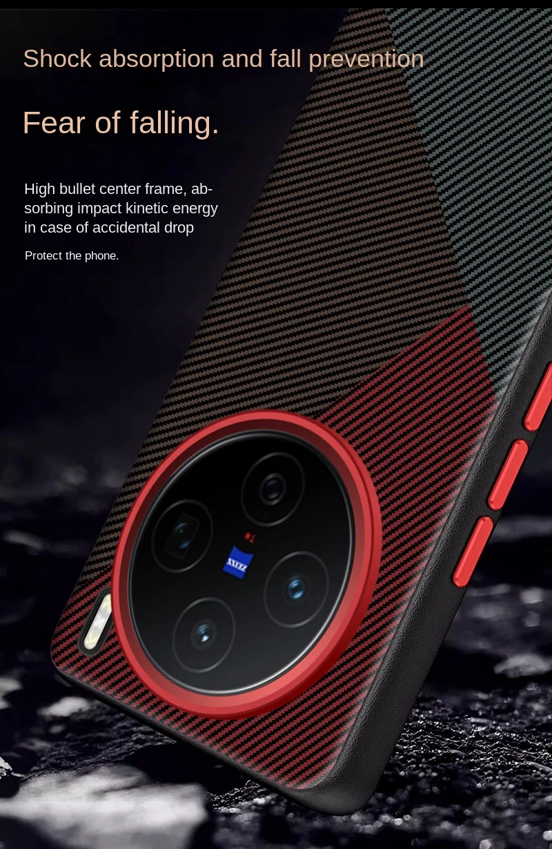 Para VIVO X200 Ultra funda de lujo de cuero PU mate empalme funda protectora trasera para VIVO X200 Pro Mini X200S carcasa de teléfono - imagen 4