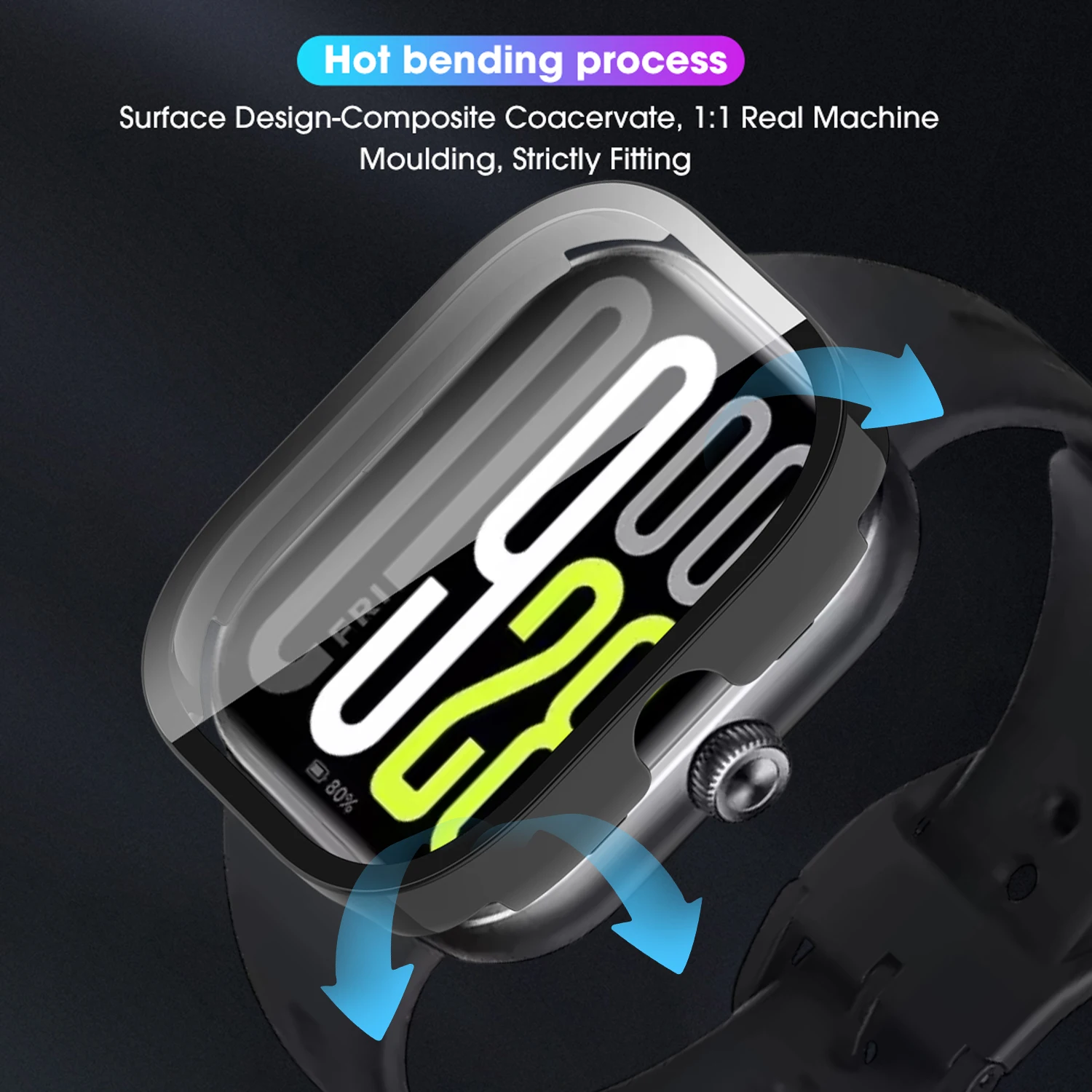 PC duro + funda protectora integrada de vidrio templado para Redmi Watch 5/5 eSIM Smartwatch cubierta protectora antiarañazos parachoques - imagen 5