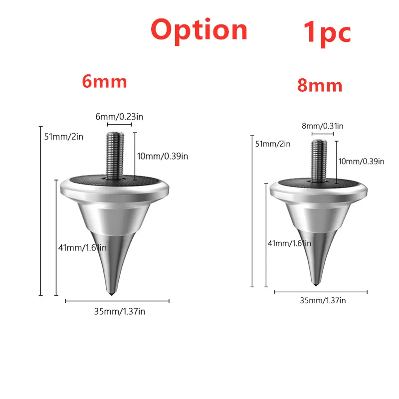 Altavoz de aluminio con rosca M6 M8, picos de Audio Hifi, Monitor de AMP, instrumento, soporte de aislamiento de Subwoofer, pies, altura de cono ajustable - imagen 5