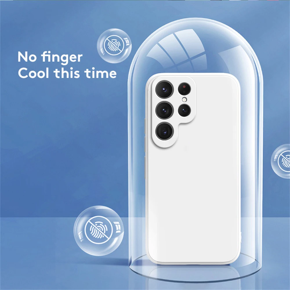 Funda de teléfono básica para Samsung Galaxy S22 S23 FE S24 Plus S 24 Ultra 5G, funda clásica de silicona líquida a prueba de golpes - imagen 3